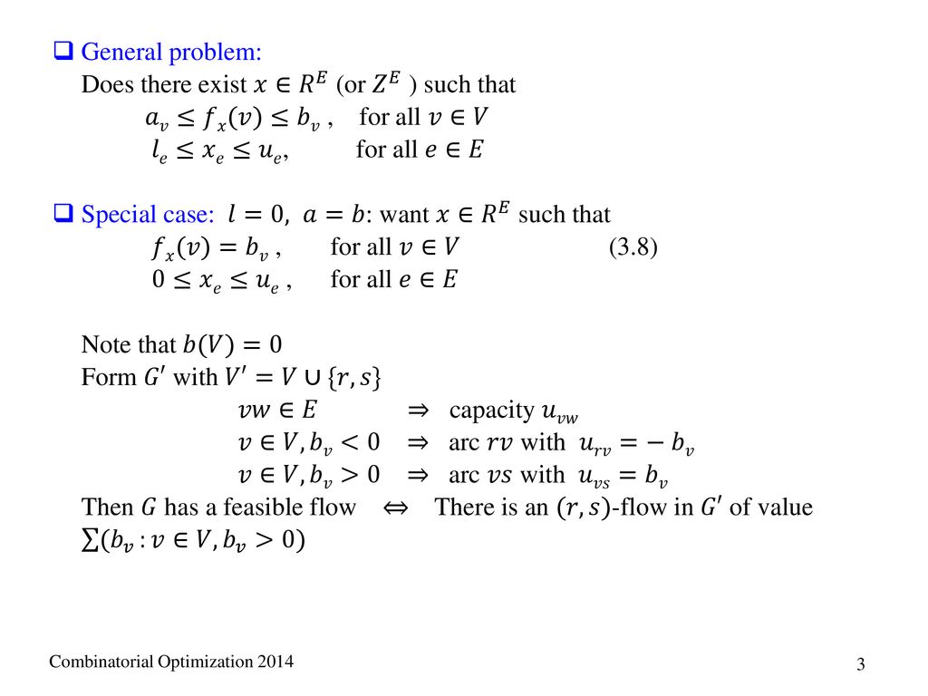Flow Feasibility Problems Ppt Download