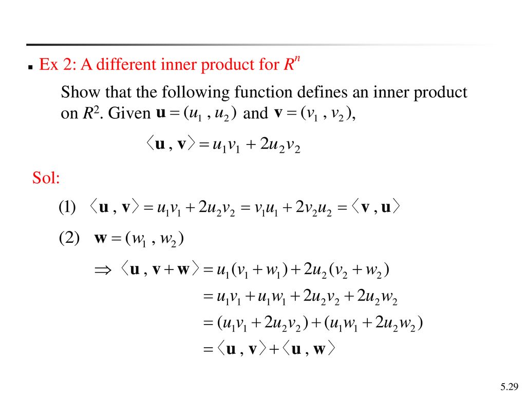 Chapter 5 Inner Product Spaces Ppt Download
