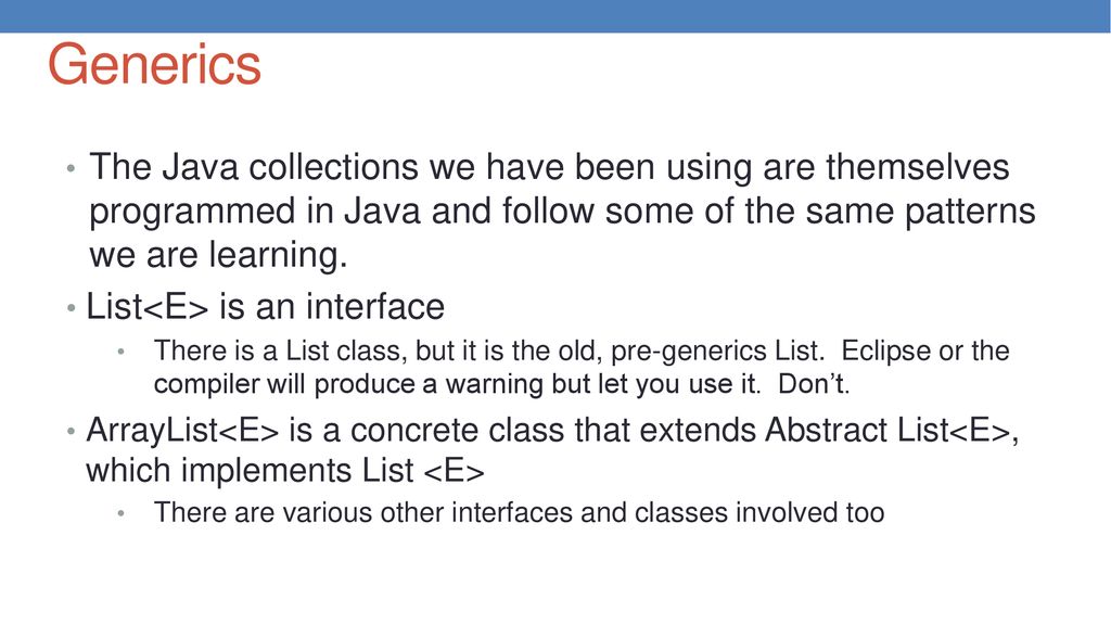 CS 2013 Lecture 6: Generics. - ppt download