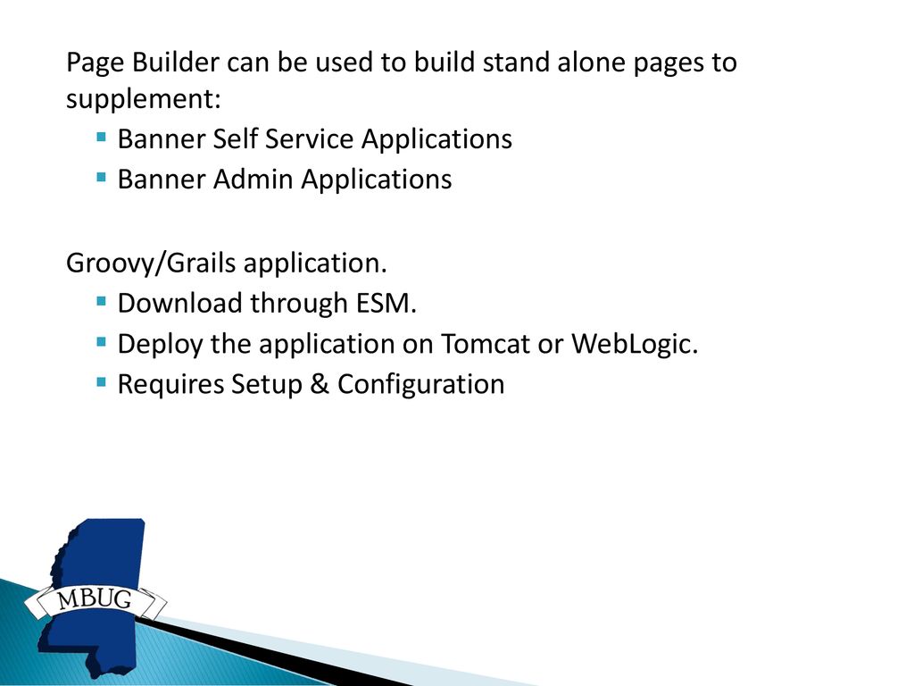 Page Builder can be used to build stand alone pages to supplement: