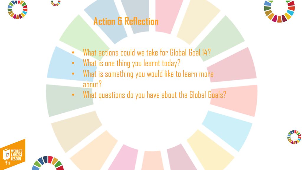 Action & Reflection What actions could we take for Global Goal 14