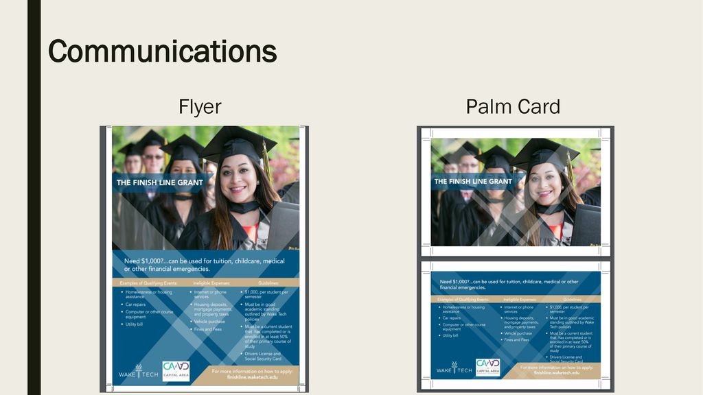 Communications Flyer Palm Card