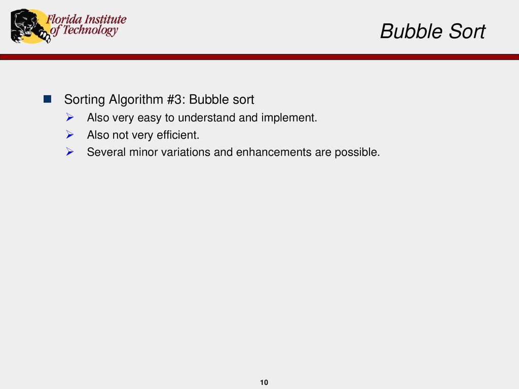 Bubble Sort Sorting Algorithm #3: Bubble sort