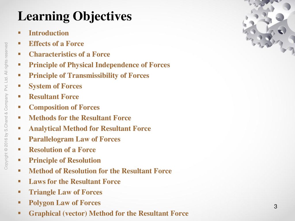 Learning Objectives Introduction Effects of a Force