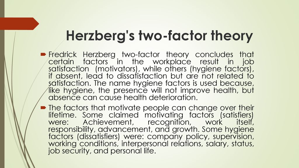 Herzberg s two-factor theory