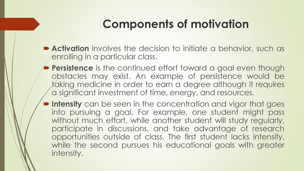 Components of motivation