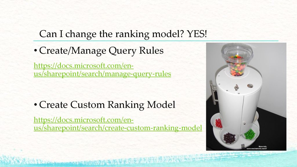 Can I change the ranking model YES!