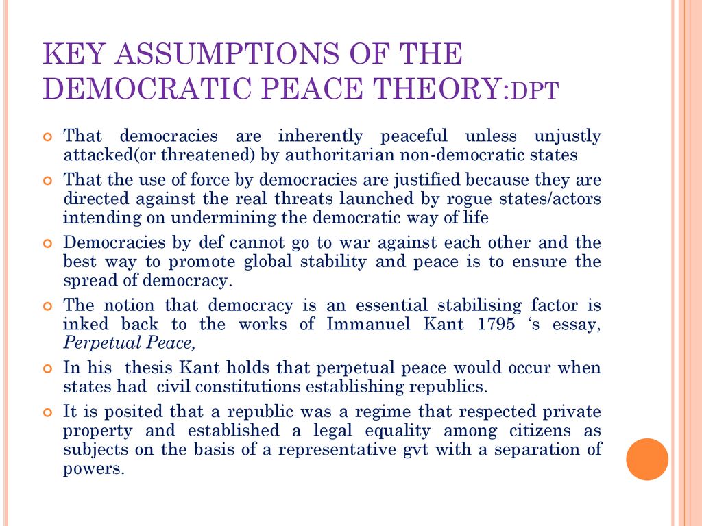 democratic peace theory sparknotes