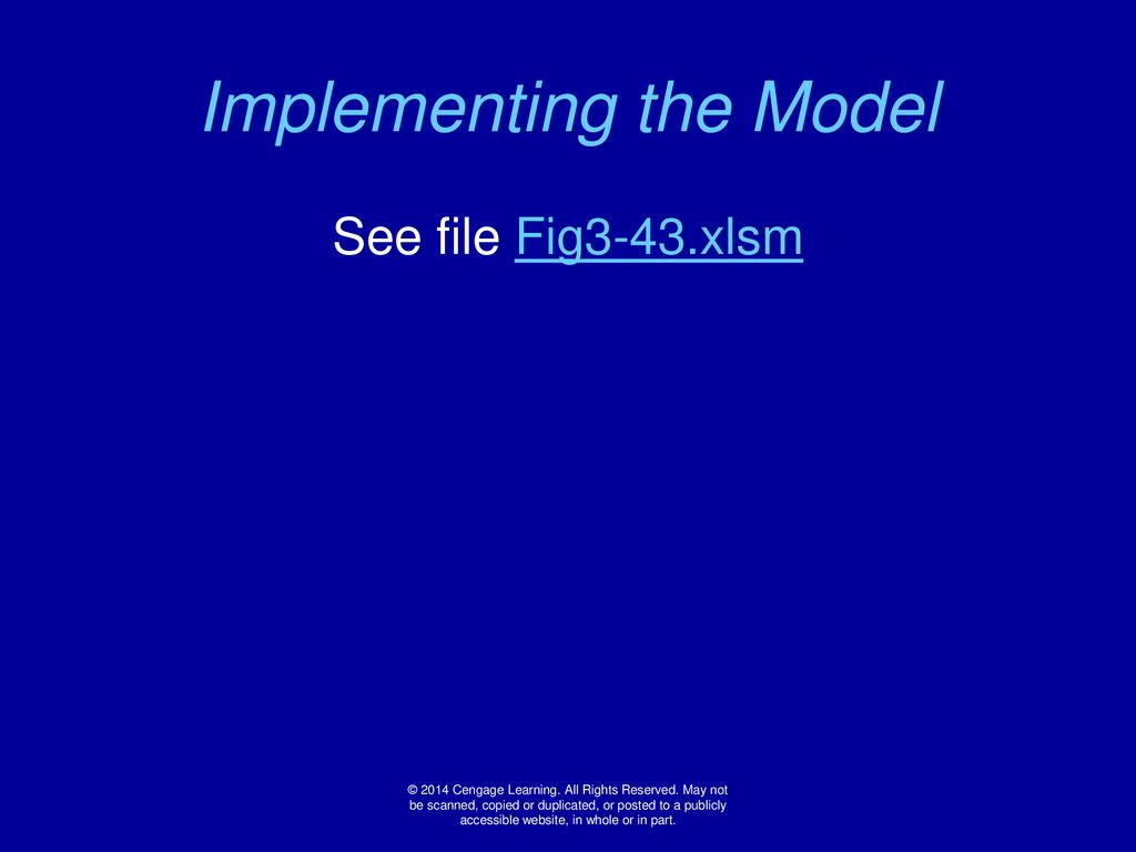 Implementing the Model