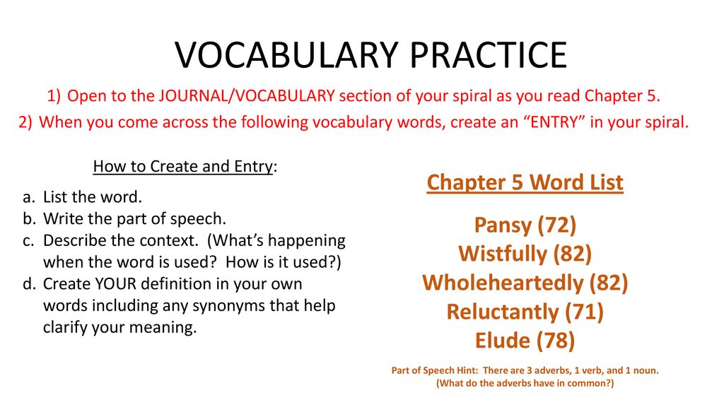 Vocabulary in Context. ppt download