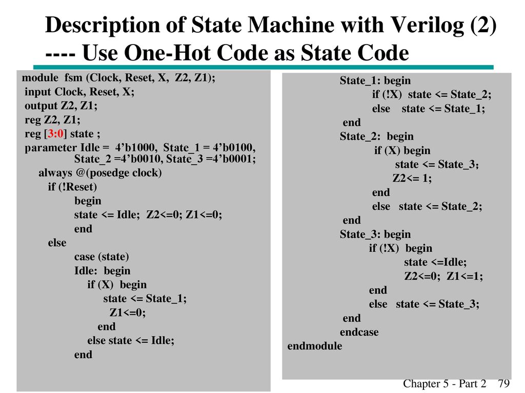 Description of State Machine with Verilog (2) ---- Use One-Hot Code as State Code