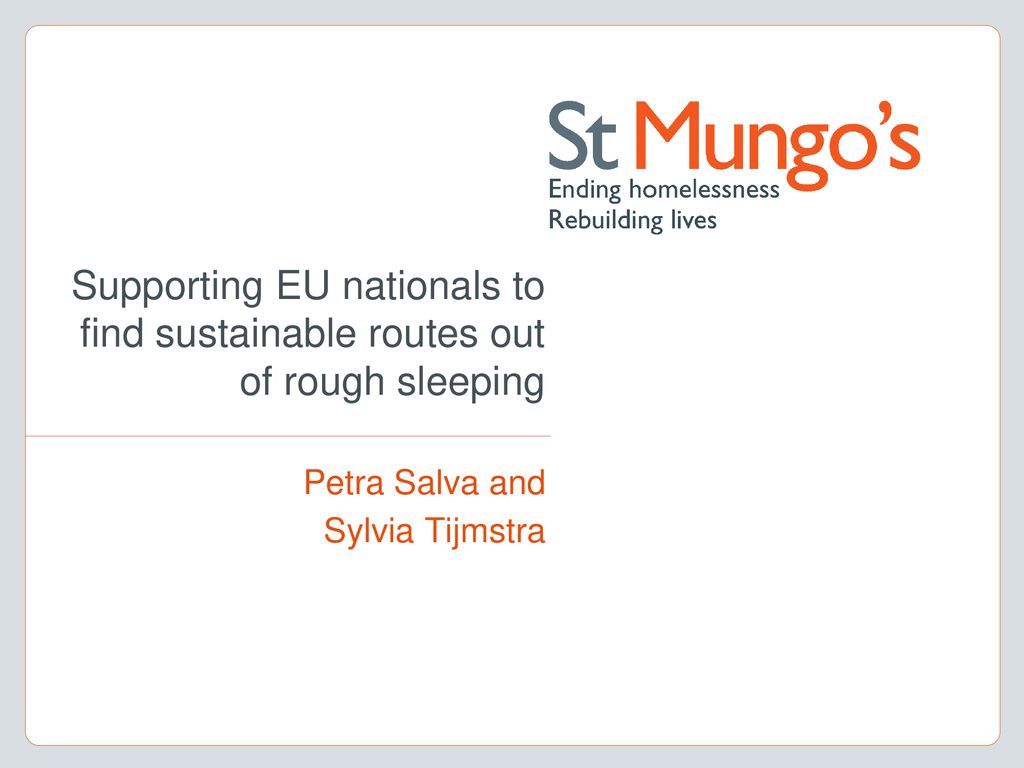 Supporting EU nationals to find sustainable routes out of rough sleeping