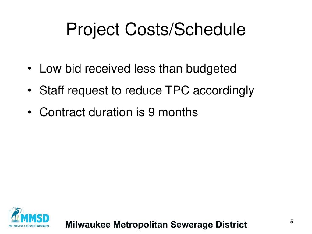 Project Costs/Schedule