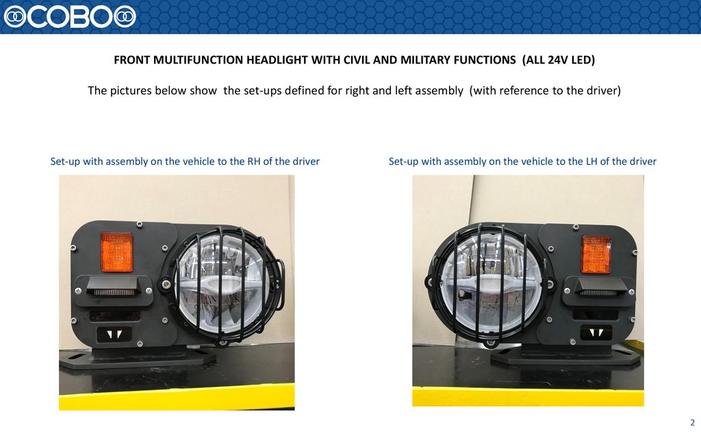 FRONT MULTIFUNCTION HEADLIGHT WITH CIVIL AND MILITARY FUNCTIONS (ALL 24V LED)