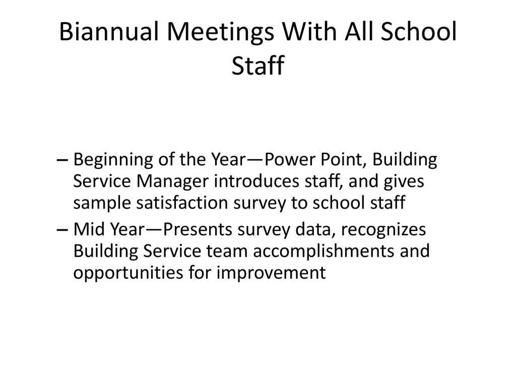Biannual Meetings With All School Staff