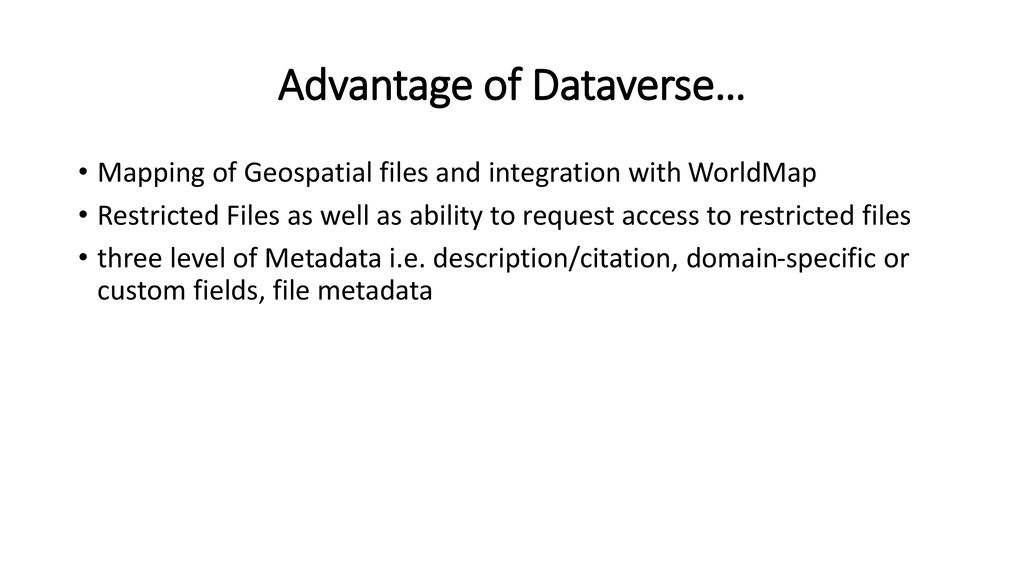 Advantage of Dataverse…