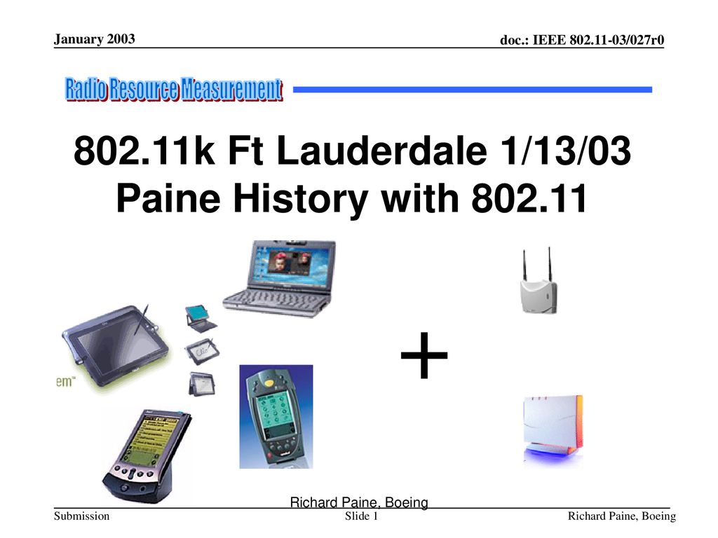 k Ft Lauderdale 1/13/03 Paine History with