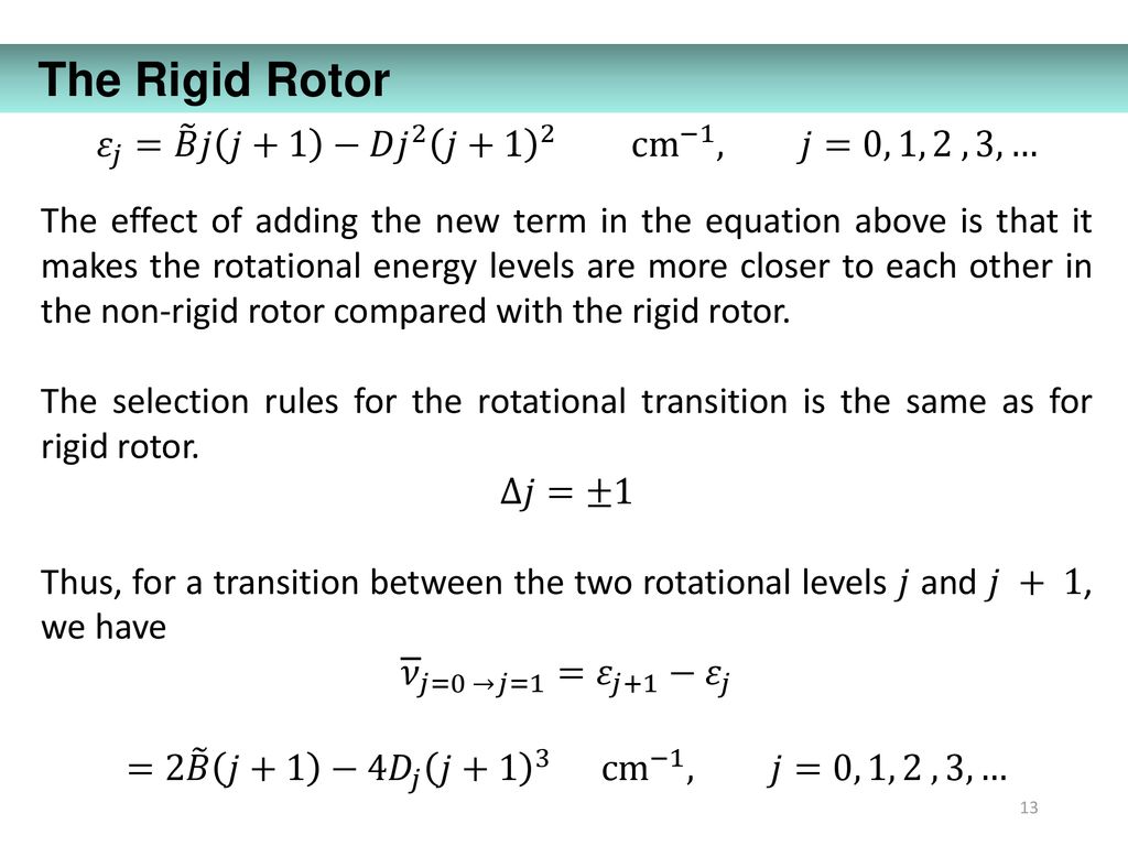 The Rigid Rotor Ppt Download