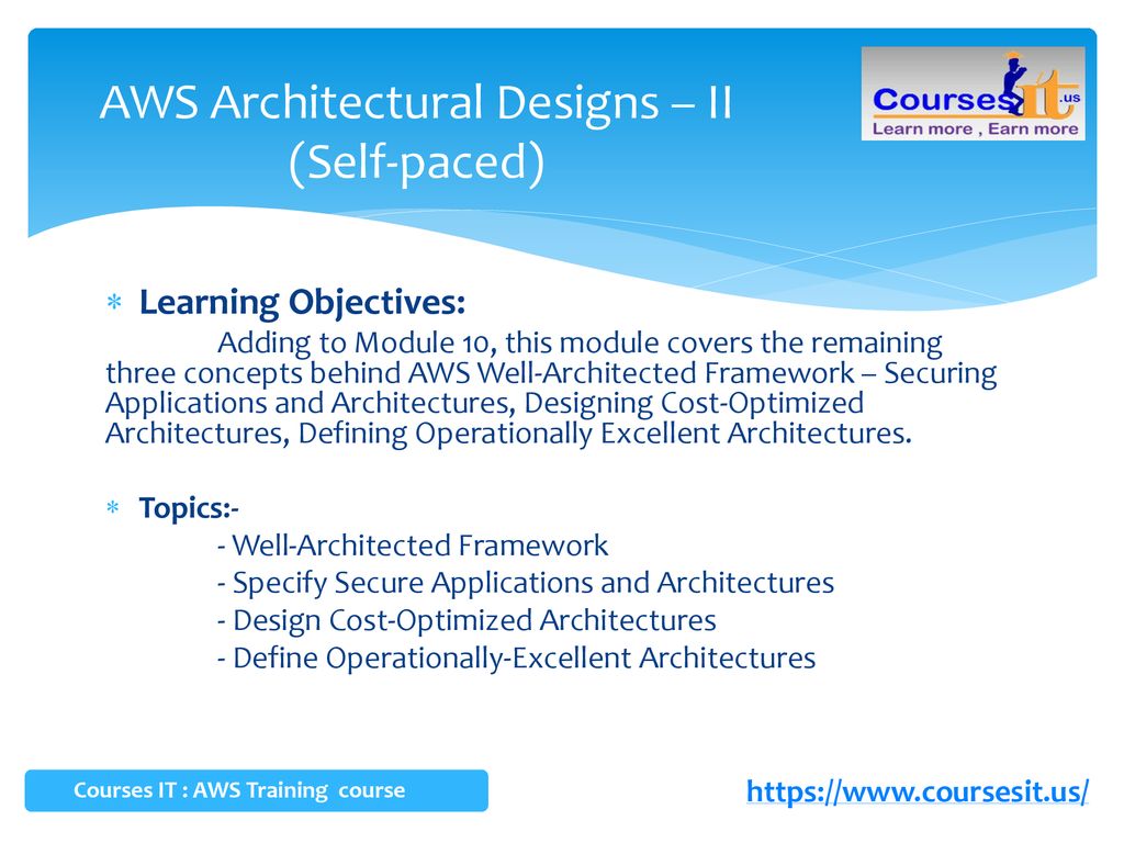 AWS Architectural Designs – II (Self-paced)