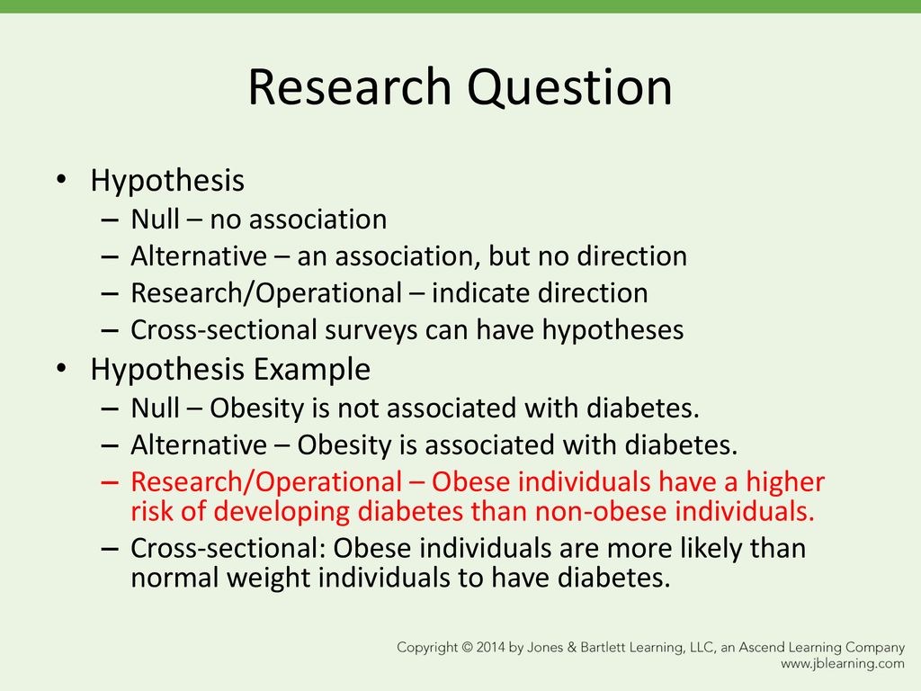 Research Proposal Research Question Hypothesis Null – no