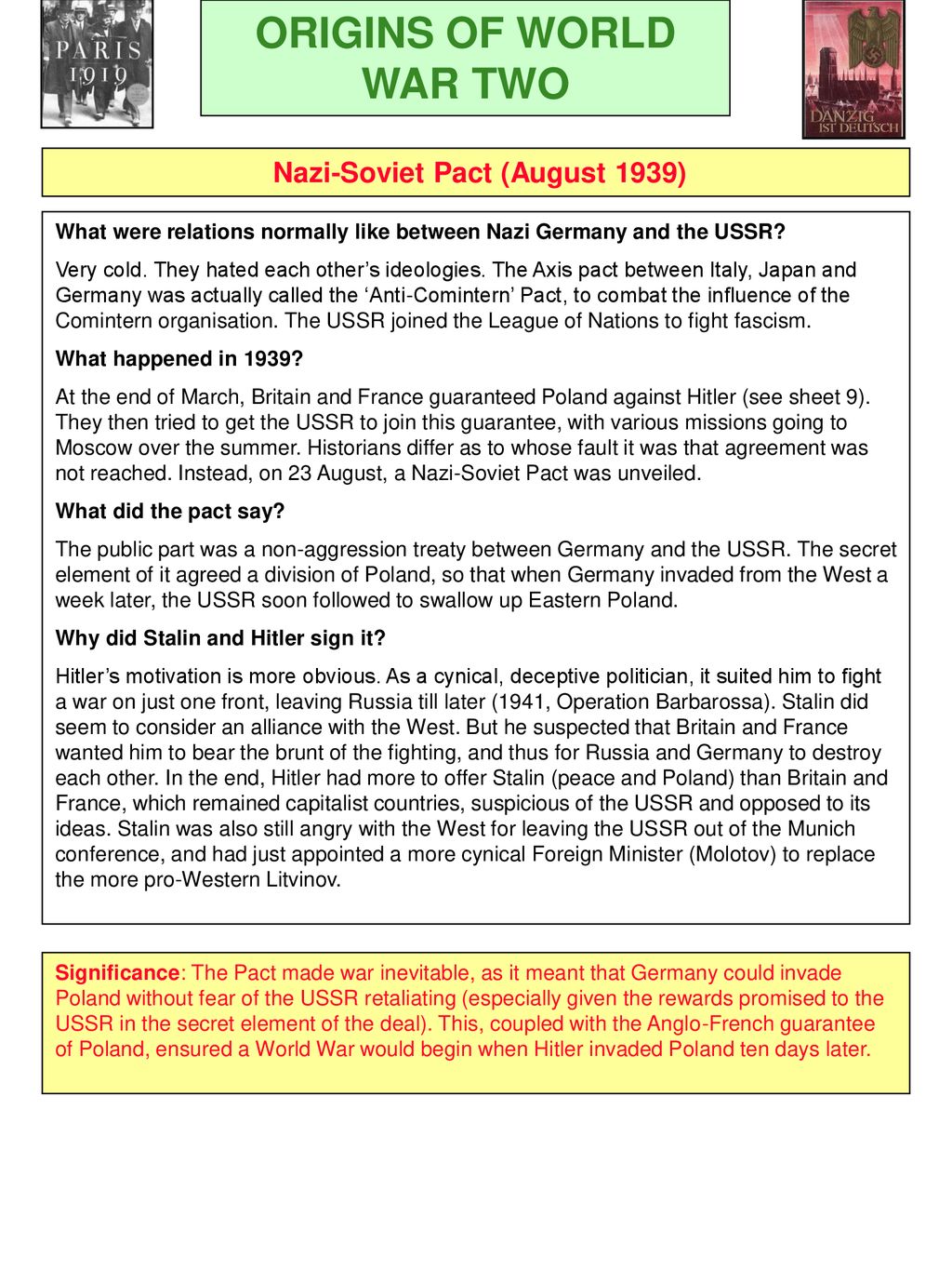 Origins Of World War Two Early German Breaches Of Versailles 1933 6 Ppt Download