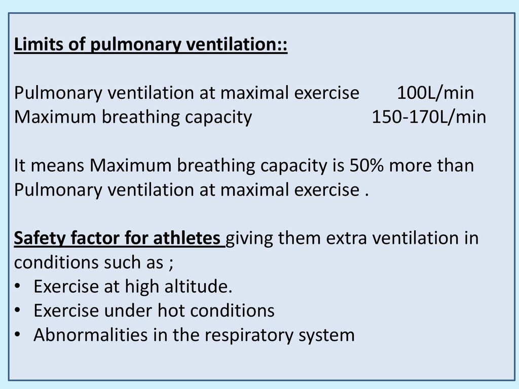 RESPIRATION DURING EXERCISE - ppt download