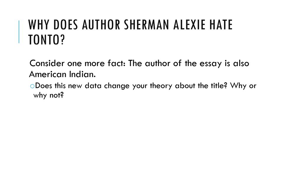sherman alexie essay