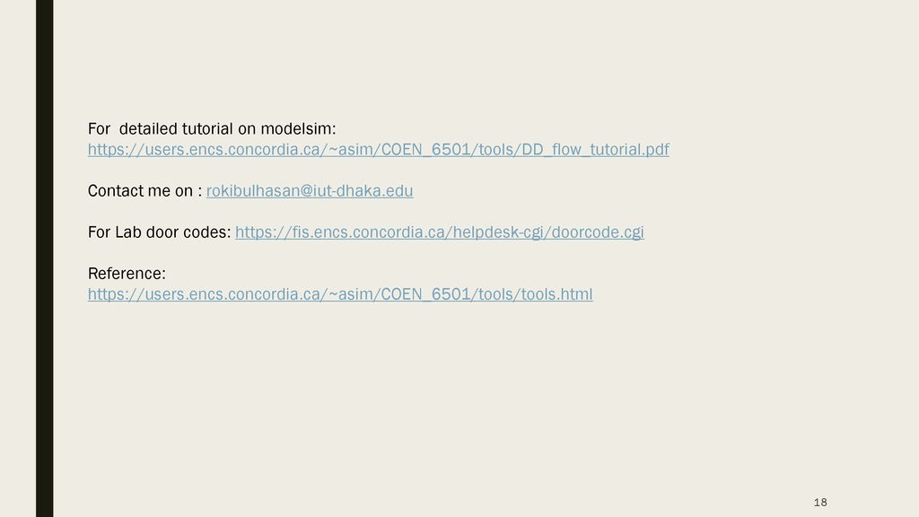 Introduction to modelsim ppt download