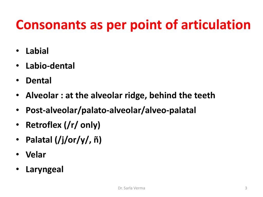 Phonetics Part Ii Consonants Ppt Download