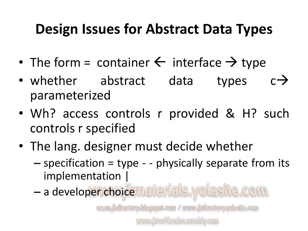 ABSTRACT DATA TYPES By Mr. T. M. Jaya Krishna M.Tech - ppt download