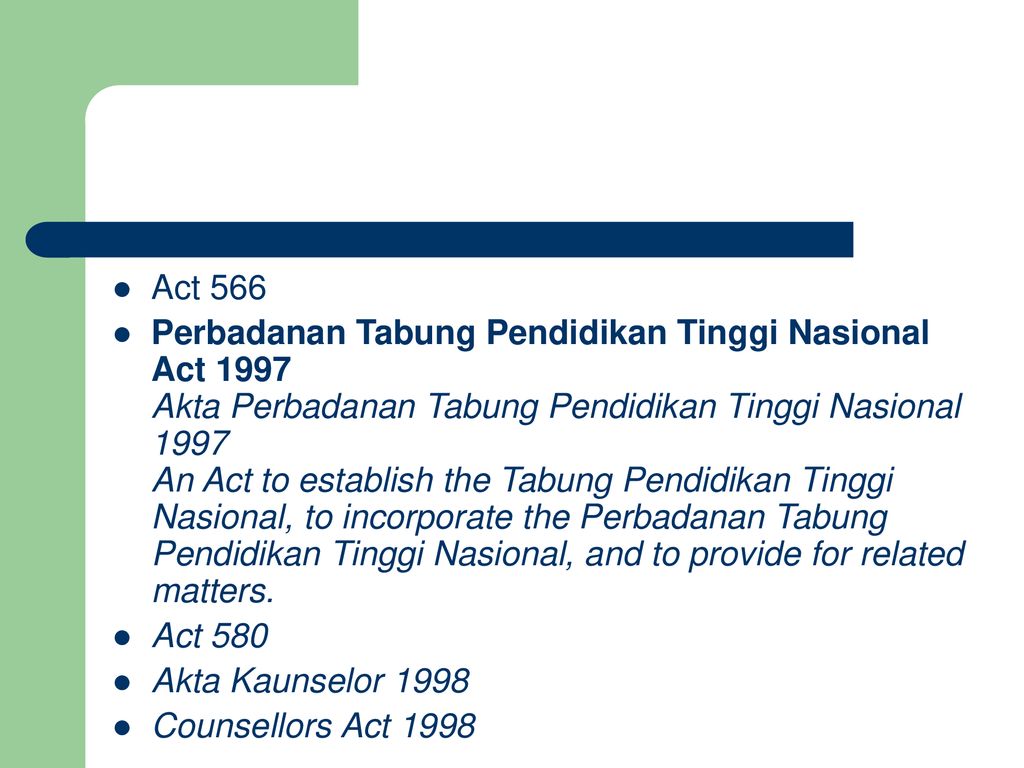 Akta Pendidikan 1996 Education Act Ppt Download