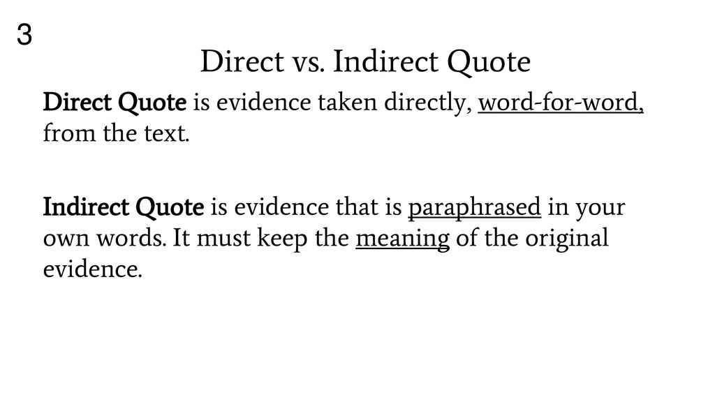 Transition, lead-in, “QUOTE” (citation). - ppt download