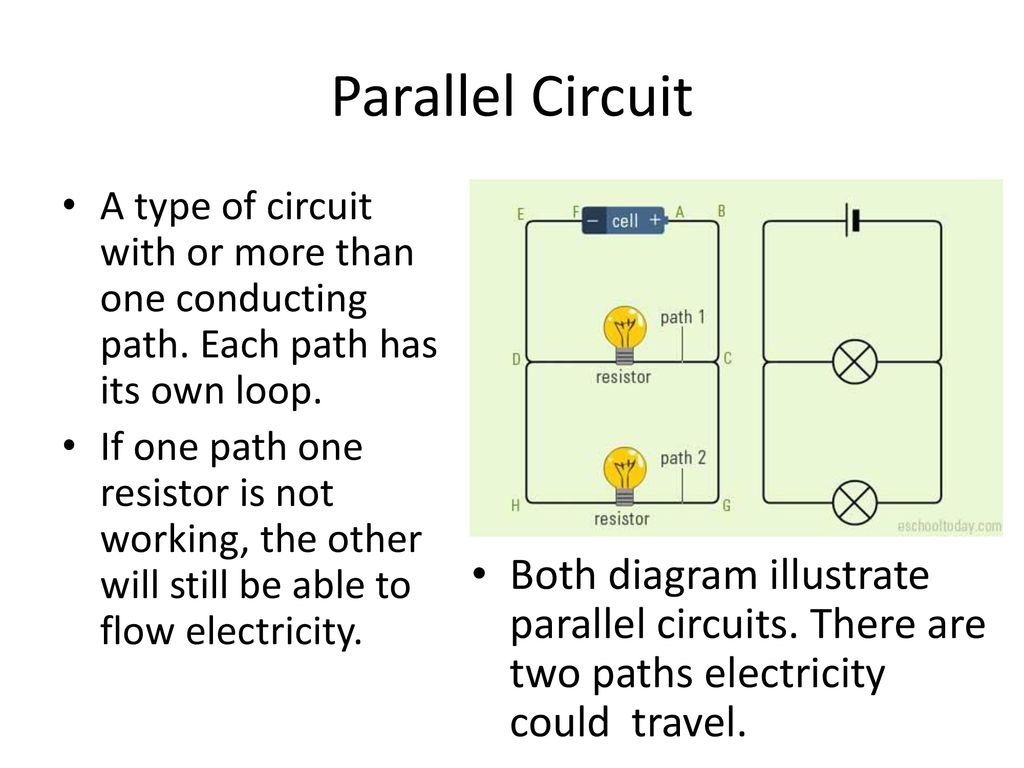 How many paths through which charge can flow would be shown in a diagram of a series circuit