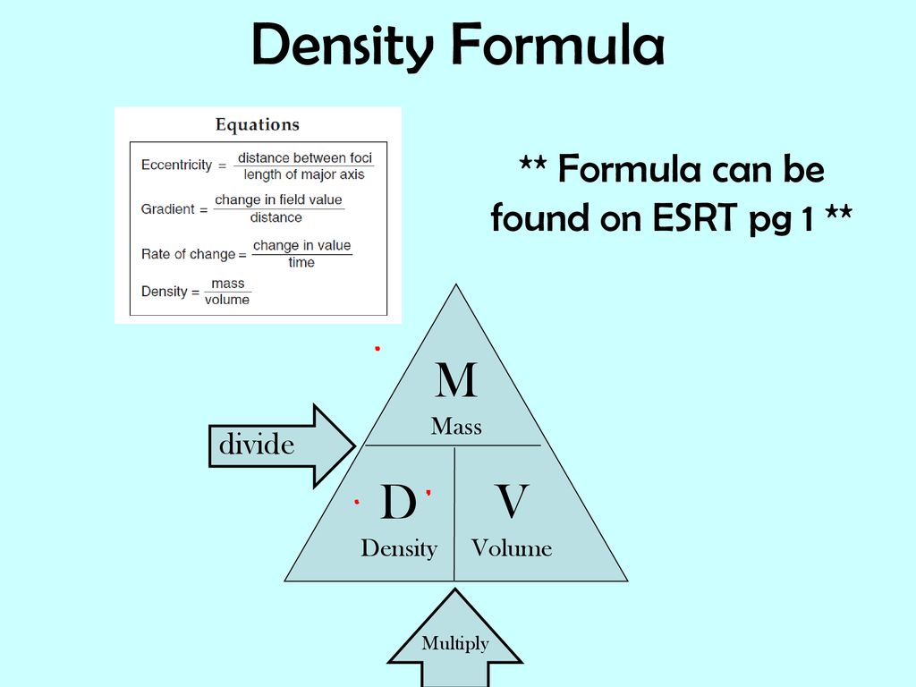 What is Density? is the amount of matter in a specific volume