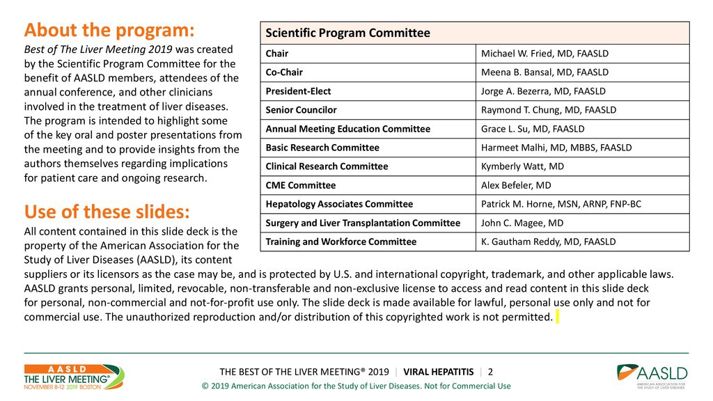 About The Program Best Of The Liver Meeting 2019 Was Created By