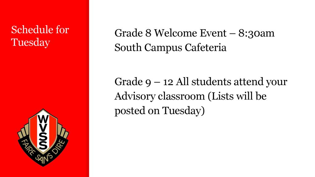 Grade 8welcome Grade 8welcome