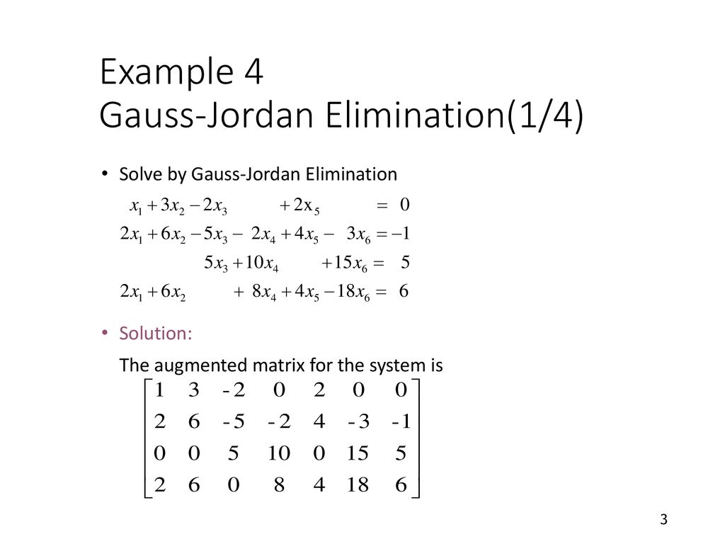 Skole lærer violet Foto Gauss Jordan Method Homogeneous Linear System - ppt download
