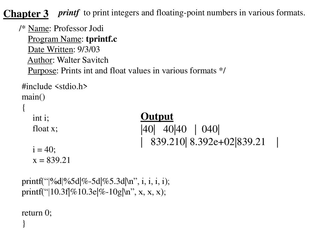 Chapter 3 Output 40 40 40 040 8 392e 02 Ppt Download