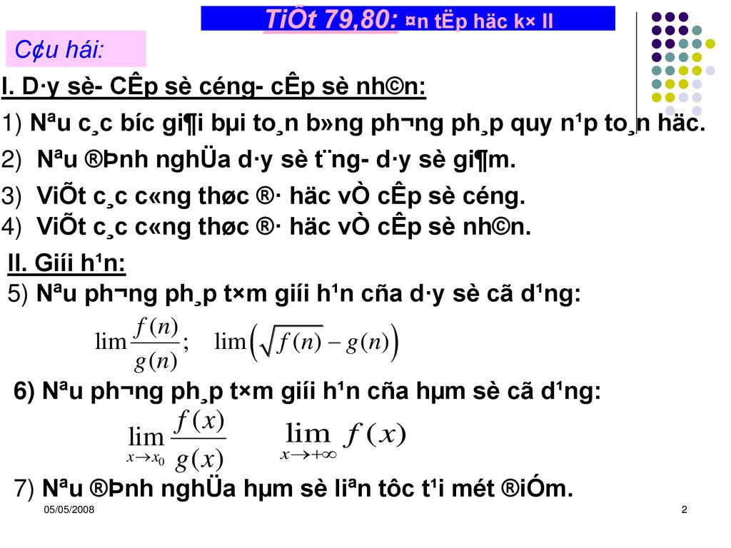 Tiot 79 80 N Tep Hac K Ii I Moc Tiªu Ppt Download
