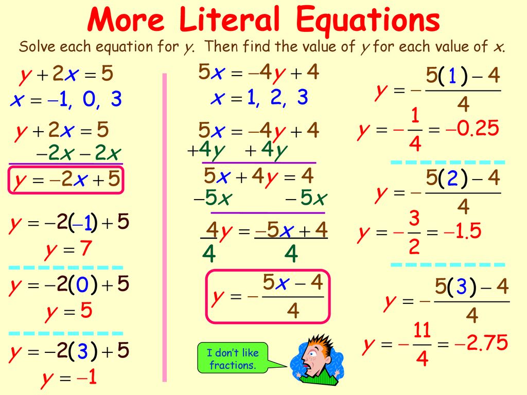 This situation can be modeled using a Literal Equation. - ppt download