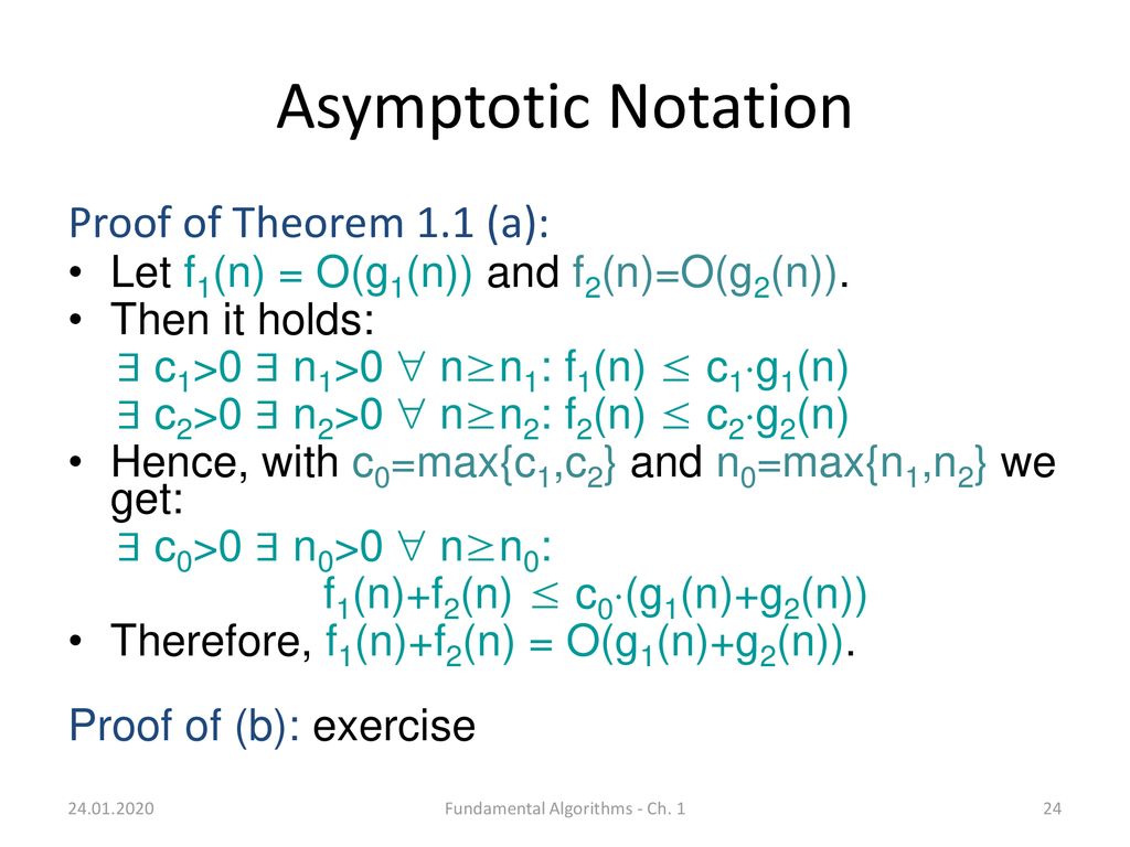 Fundamental Algorithms - Ch. 1