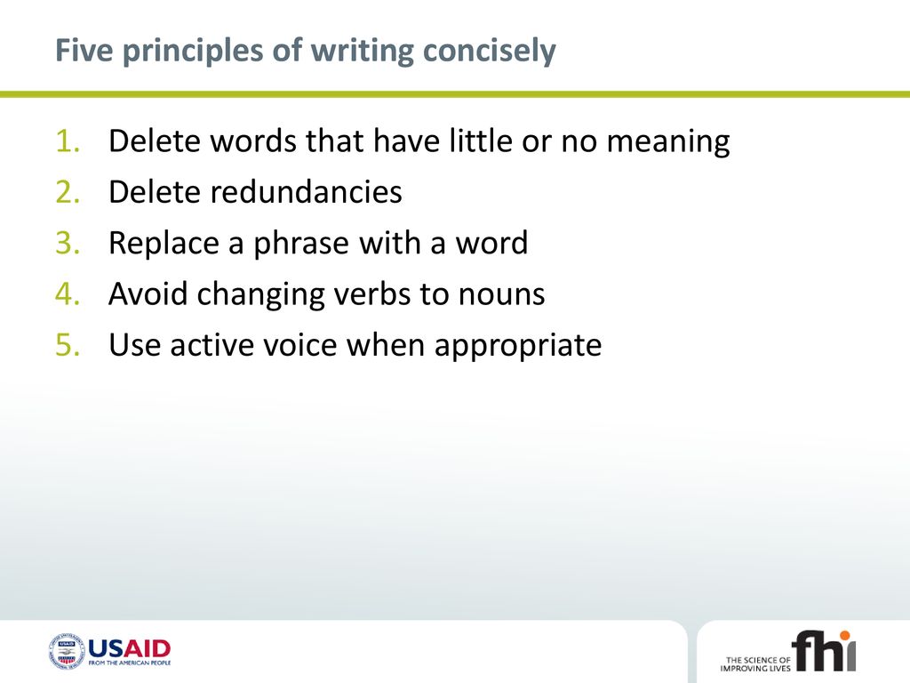 Writing Concise Sentences Ppt Download