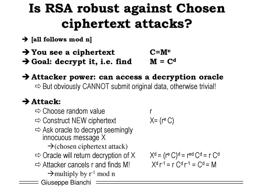More Insights On The Security Of Rsa Key Transport Ppt Download