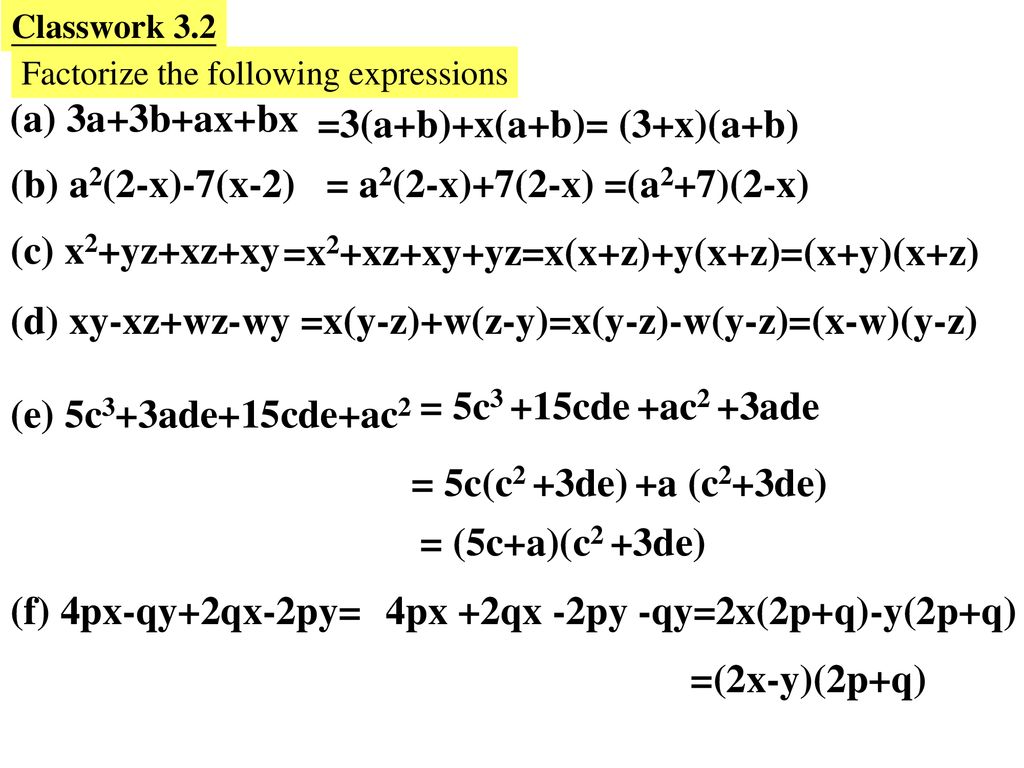 Chapter 3 More About Factorization Ppt Download