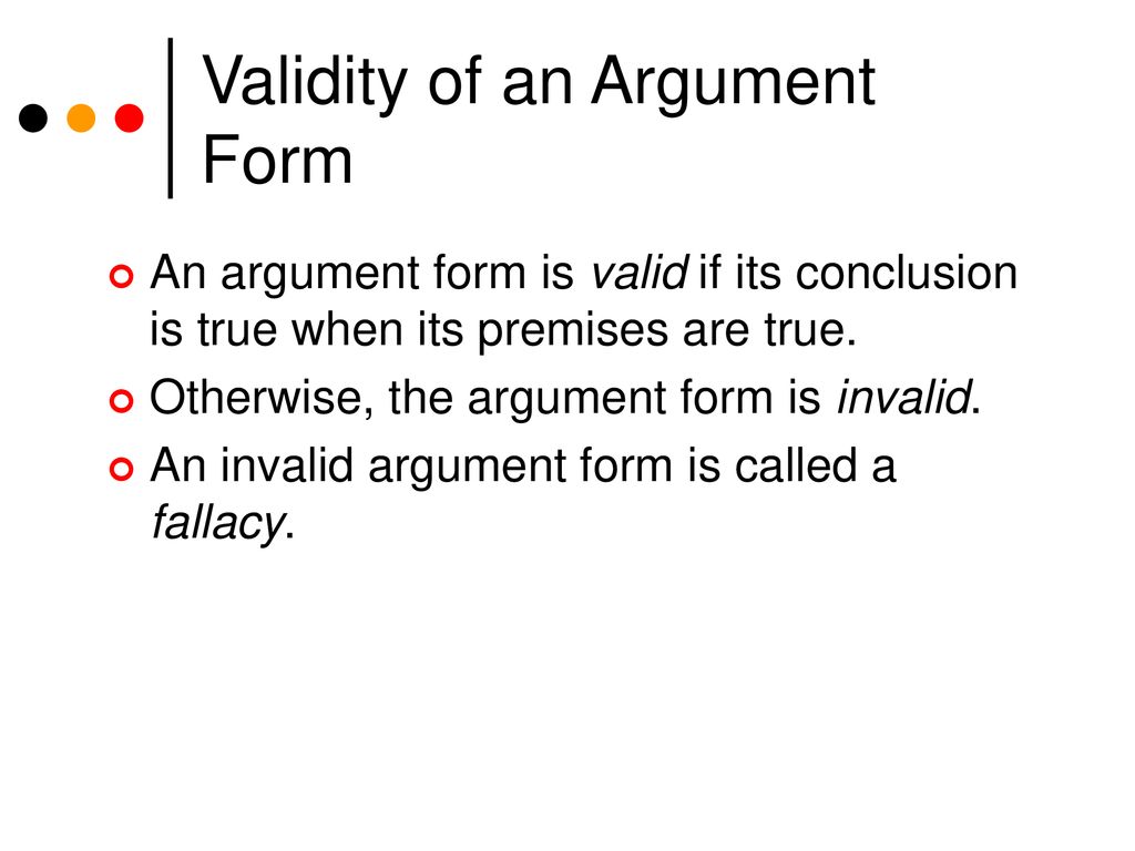 Valid and Invalid Arguments - ppt download