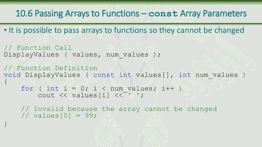 Chapter 10 Arrays and cStrings - ppt download