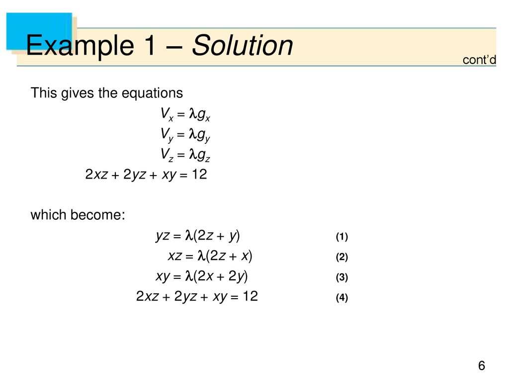 14 8 Lagrange Multipliers Ppt Download