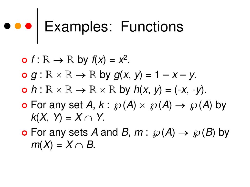 Functions Defined On General Sets Ppt Download
