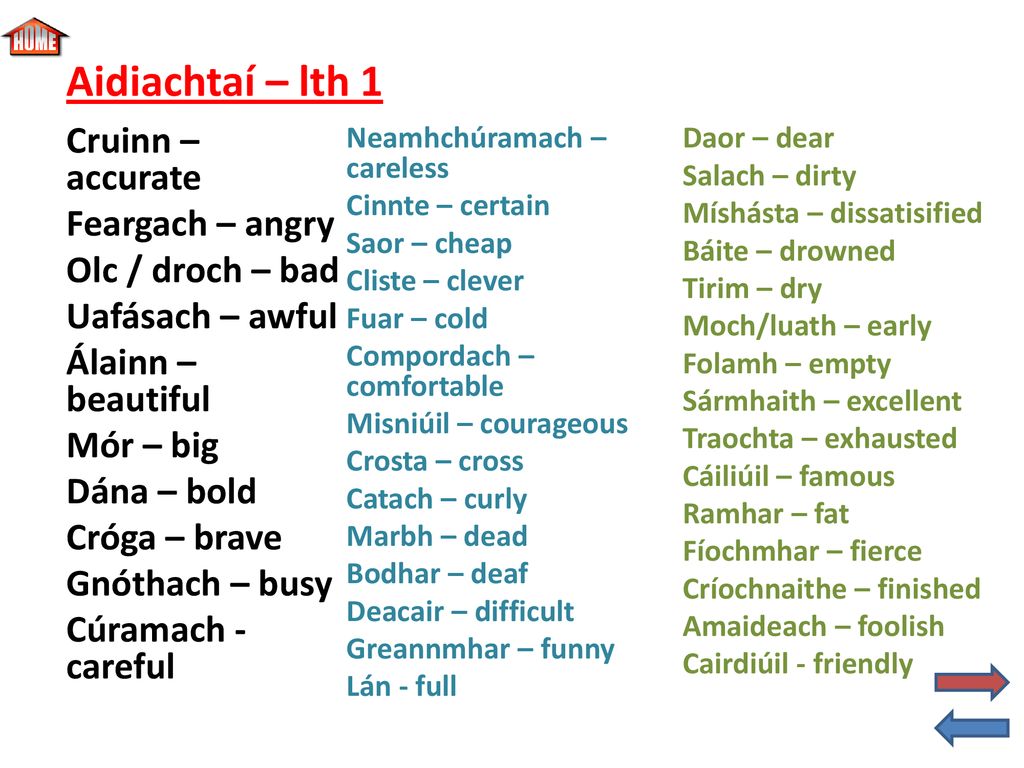 Gaeilge Neamhfhoirmiúil - ppt download