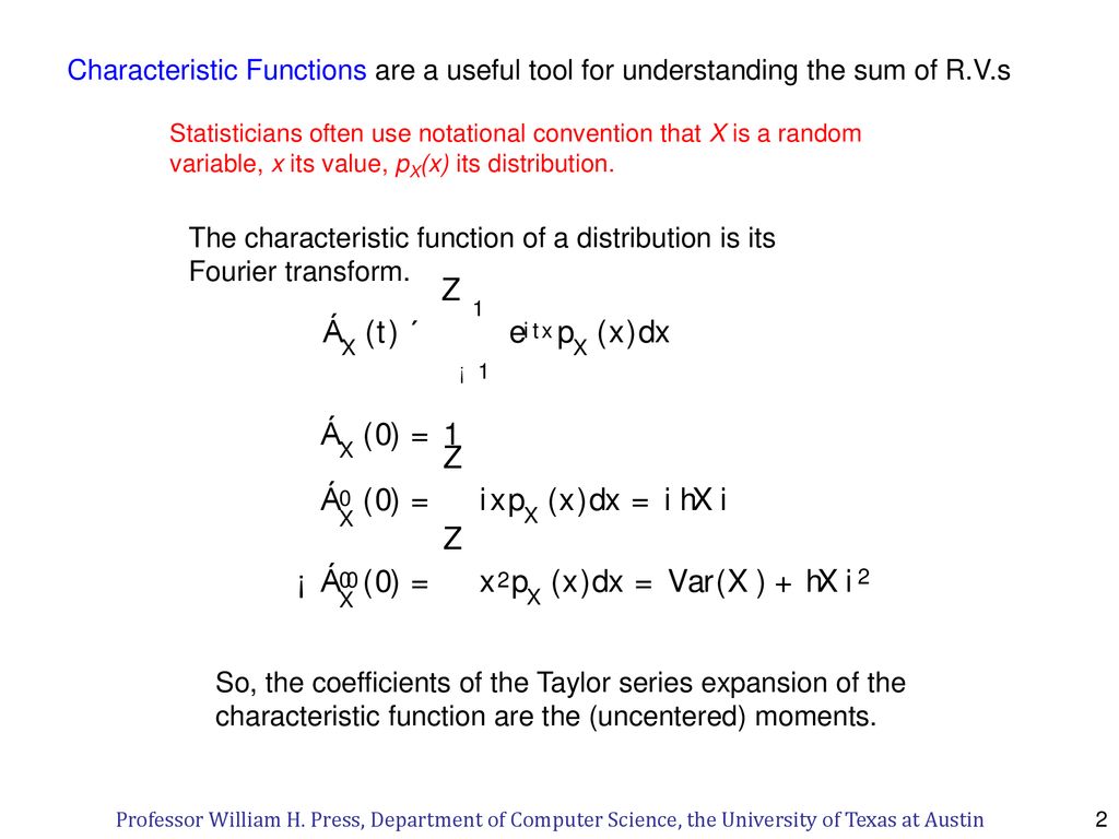 9 Characteristic Functions Ppt Download